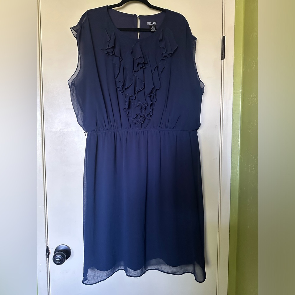 Soho Apparel Blue Dress. Size 24W.